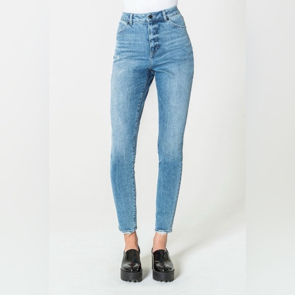 Cheap Monday High Rise Mom Jeans in Washed Out Blue